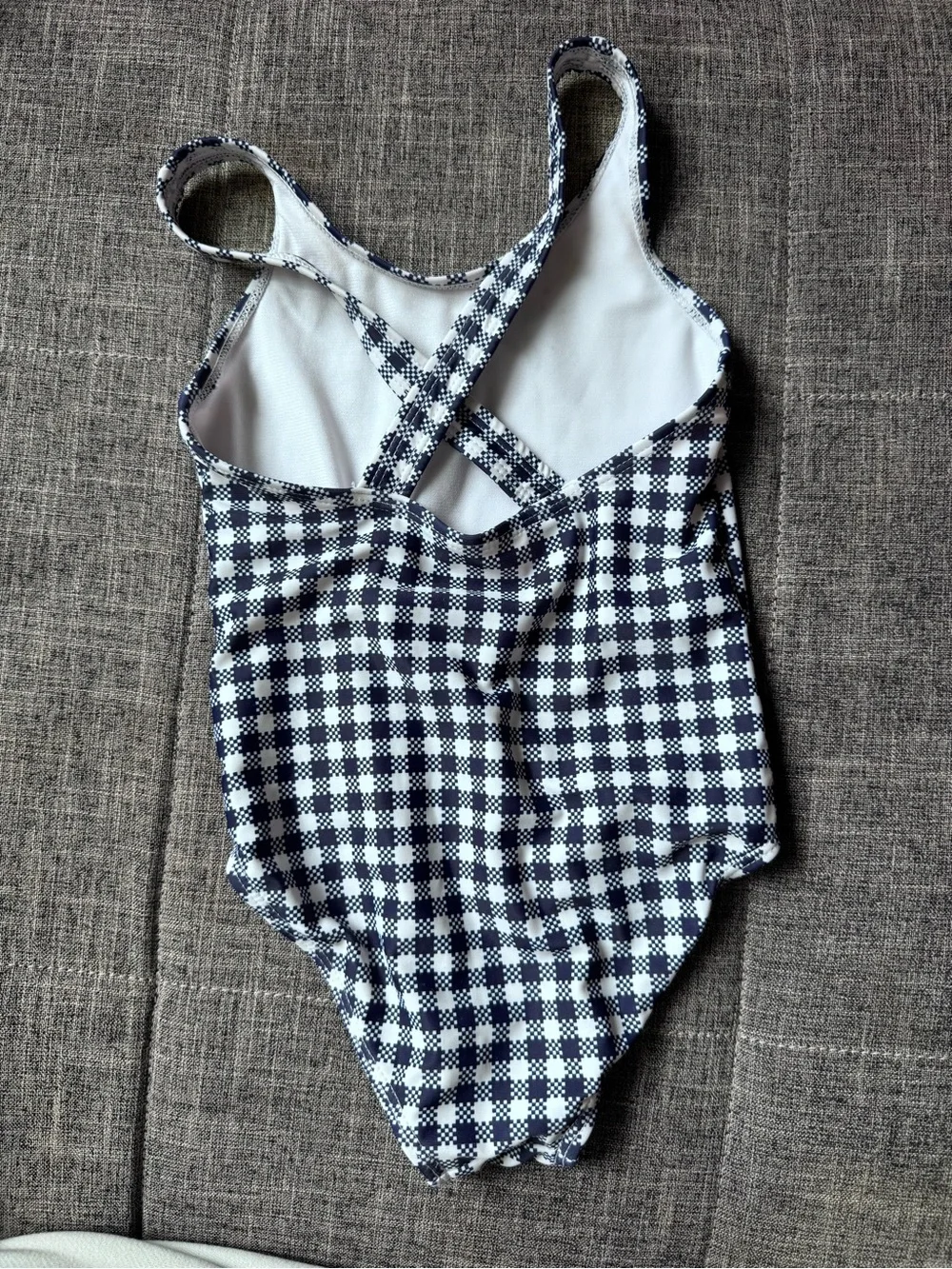 Disney Navy and White Gingham Minnie Mouse One-Piece Swimsuit